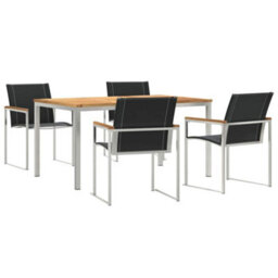 Berkfield Modern Garden Dining Set 5 Pcs Solid Wood Acacia