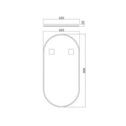 Royal Bathrooms Elmore 900 X 450mm Brushed Brass Aluminum Framed Capsule Bathroom Mirror - thumbnail 5