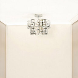 Valuelights Elise Silver Acrylic Jewel Two Tier Ceiling Pendant Light With Led Bulb - thumbnail 4