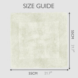 Allure Bath Fashions Elegance Reversible Heavyweight Shower Mat - Cream - thumbnail 3