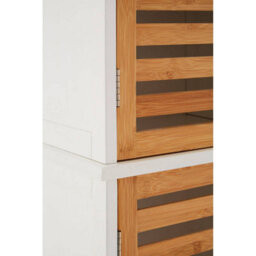 Orsina Practical Design 2 Single 4 Inner Shelves Standing Cabinet, Big Impact Display Cabinet, Slim Storage Unit - thumbnail 8