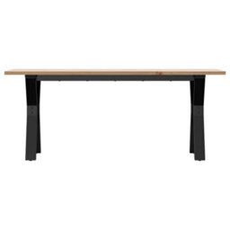 Berkfield Coffee Table Y-Frame 110X40X45 Cm Solid Wood Pine And Steel - thumbnail 4
