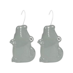 Urbn-Living Hippo, Set Of 2 - Ceramic Hanging Radiator Humidifier Animated Characters - thumbnail 6