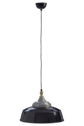 Orsina Black Large Pendant Light, Adjustable Hanging Ceiling Lamp With Wooden Holder, Pendant Lighting - thumbnail 1