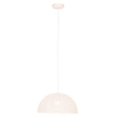 Orsina Sculptural Large White Dome Pendant Light, Artistic Ceiling Fixture For Entryways, Abstract Cutout Dome Lamp - thumbnail 2