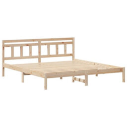 Berkfield Modern With Headboard Brown Pine Wood