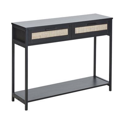 Beliani Rustic Console Table Opoco Black - image 1