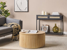 Beliani Rustic Console Table Opoco Black - thumbnail 2
