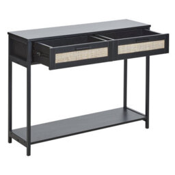 Beliani Rustic Console Table Opoco Black - thumbnail 5