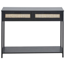 Beliani Rustic Console Table Opoco Black - thumbnail 4