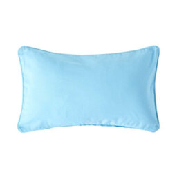 Homescapes Cotton Plain Blue Rectangular Cushion Cover, 30 X 50 Cm - thumbnail 1