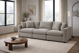 D Pro T Homeware 3 Seat Sofa Scandinavian Modular Set Beige 1 Seat + 2 Corners
