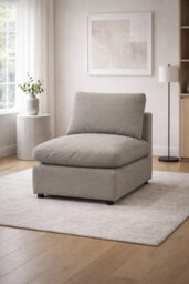 D Pro T Homeware 3 Seat Sofa Scandinavian Modular Set Beige 1 Seat + 2 Corners - thumbnail 2