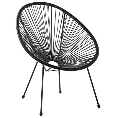 Beliani Garden Chair Acapulco Ii Pe Rattan Black - image 1
