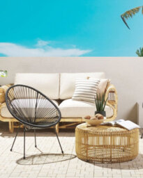 Beliani Garden Chair Acapulco Ii Pe Rattan Black - thumbnail 2