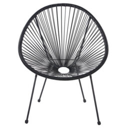 Beliani Garden Chair Acapulco Ii Pe Rattan Black - thumbnail 5