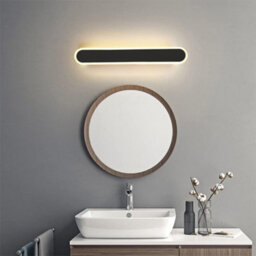 Thehotsale Oval Black Outdoor Ip65 Waterproof Long Wall Led Light 40Cm H - thumbnail 3