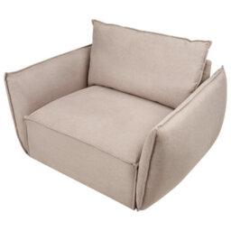 Beliani  Armchair Kunes Fabric Taupe - thumbnail 6