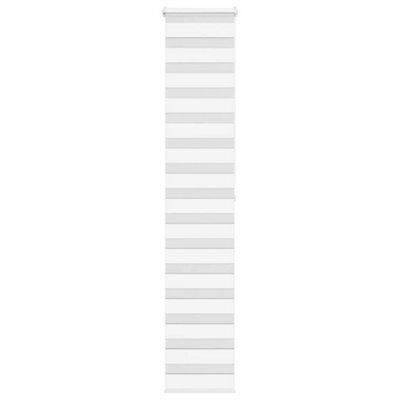 Berkfield Zebra Blind White 50X200 Cm Fabric Width 45.9 Cm Polyester - image 1