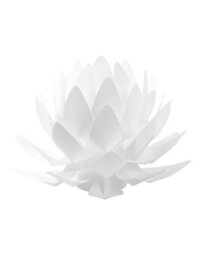Beliani Table Lamp White Flower-Shaped Minimalist 30 Cm - - thumbnail 2