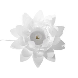 Beliani Table Lamp White Flower-Shaped Minimalist 30 Cm - - thumbnail 3