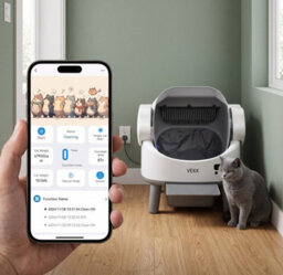 B2C Automatic Self Cleaning Cat Litter Box Open Top Wifi App 80L Litter Tray White Open-Top Litter Box + 3 Bag Rolls - thumbnail 3