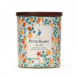 Peter Rabbit™ Orange Floral Scented Candle 1 Wick Wood Lid 30Hr Burn Glass - thumbnail 4