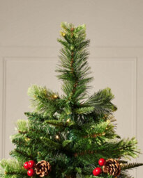 WeRChristmas Pre Lit Victorian Christmas Tree With Berries Pinecones And Warm White Leds 8Ft - thumbnail 5