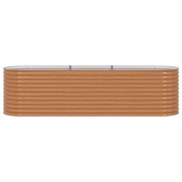 Berkfield Garden Raised Bed Brown 320 X 80 X 81 Cm Steel - thumbnail 5