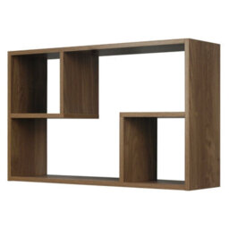 Urbn-Living Urbnliving Height 38Cm Nyborg Rectangular Wooden Floating Wall Mounting Color Oak Shelf Display Unit Book Storage - thumbnail 2