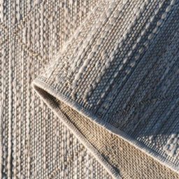 Loomed Neutral Beige Woven Diamond Trellis Flatweave Outdoor Indoor Area Rug 120X170Cm - thumbnail 4
