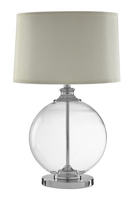 Orsina Edna Small Ivory Silk Shade Table Lamp - image 1
