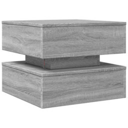 Berkfield Coffee Table With Led Lights Grey Sonoma 50X50X40 Cm - thumbnail 9