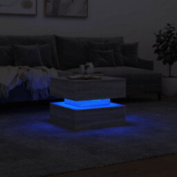 Berkfield Coffee Table With Led Lights Grey Sonoma 50X50X40 Cm - thumbnail 5