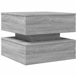 Berkfield Coffee Table With Led Lights Grey Sonoma 50X50X40 Cm - thumbnail 3