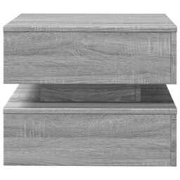 Berkfield Coffee Table With Led Lights Grey Sonoma 50X50X40 Cm - thumbnail 7