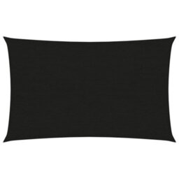 Berkfield Sunshade Sail 160 G/m2 Black 2.5X4.5 M Hdpe - thumbnail 1