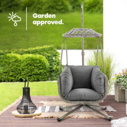 Livivo Kira Rattan Canopy Swing Chair - thumbnail 2