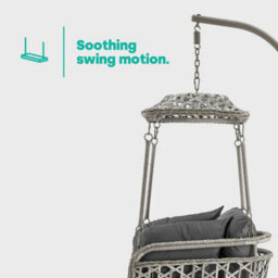 Livivo Kira Rattan Canopy Swing Chair - thumbnail 5