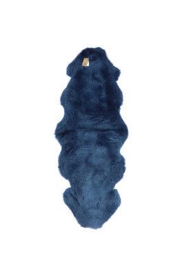 Fenland Sheepskin Fenland Indoor Double Australian Real Sheepskin Rug - Dark Blue (180 Cm X 60 Cm) - image 1