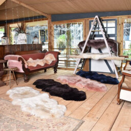 Fenland Sheepskin Fenland Indoor Double Australian Real Sheepskin Rug - Dark Blue (180 Cm X 60 Cm) - thumbnail 2
