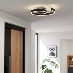 Eglo Andabaia-Z Smart Control Aluminium And Steel Led Tuneable White Modern Ceiling Light, Black