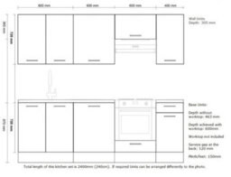 Impact Furniture White Gloss Kitchen Cabinets Set 8 Unit Modern Complete Flat Pack Package 240Cm Diy Quality Cupboards Ella - thumbnail 2