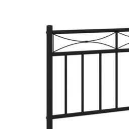 Berkfield Metal Bed Frame With Headboard Black 160X200 Cm - thumbnail 8