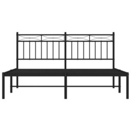 Berkfield Metal Bed Frame With Headboard Black 160X200 Cm - thumbnail 5