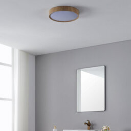Eglo Musurita Natural Wood & Plastic Diffuser Ceiling Light - thumbnail 2