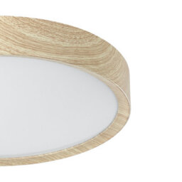 Eglo Musurita Natural Wood & Plastic Diffuser Ceiling Light - thumbnail 4