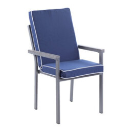 Alfresia Blue Outdoor Garden Dining Chair Cushion 57(H) X 45(W) X 40(D)Cm With Luxury Thick Foam Filling And Ties - thumbnail 5