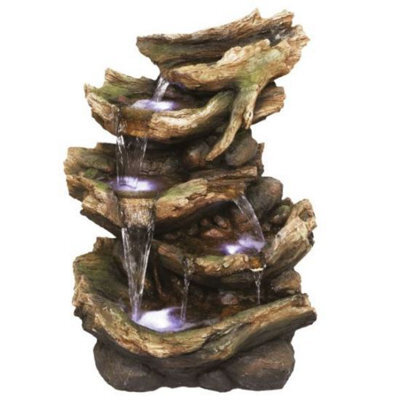 Outdoor Living UK Aqua Creations 6 Fall Driftwood Solar Water Feature - image 1