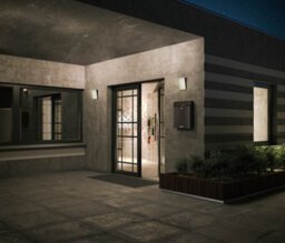 Luminosa Lighting Luminosa Fama Outdoor Flush Wall Lamp Black 4000K Neutral White Ip65 - thumbnail 2